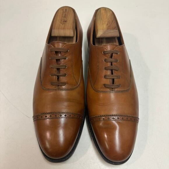 VGUC Crockett & Jones x Polo Ralph Lauren Oxford Cap Toe Made in England 8 D main image 4